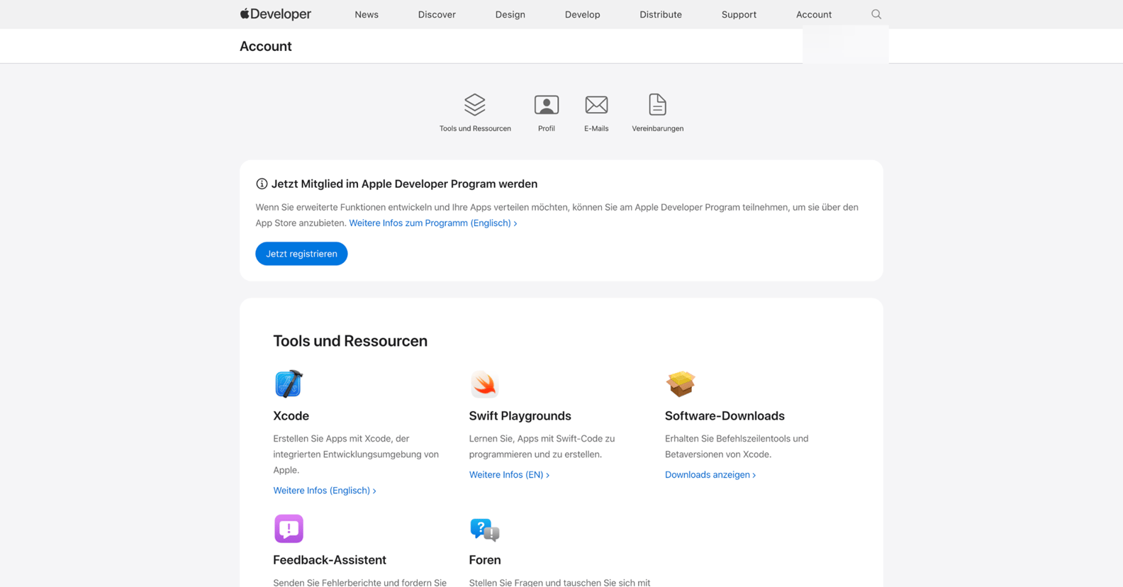 Erstellung einer Apple ID & Antrag eines Apple Developer Accounts